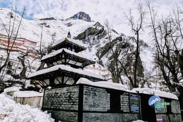 muktinath temple covered with snow